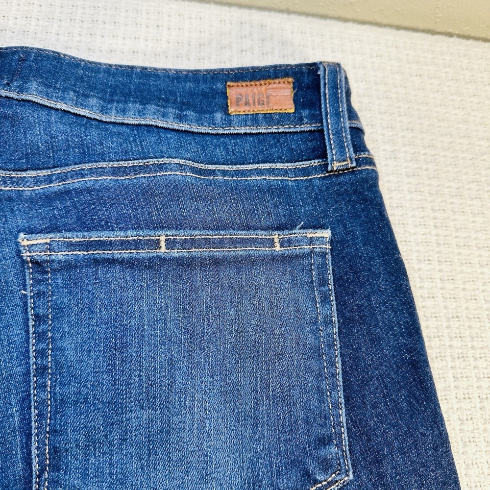 PAIGE Skyline Skinny Jeans Women's - Dark Wash Stretch‎ Blue Denim Pants Sz 29 - Picture 14 of 15